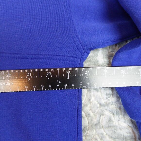 Vintage Mervyns Cheetah Sweatshirt Mens Large Blue 1/4 Button 3/4 Sleeve 90s - Picture 7 of 10